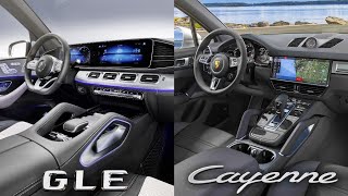 2019 Mercedes Benz GLE VS Porsche Cayenne  - INTERIOR