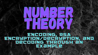 Encoding, RSA encryption/decryption, Decoding Example