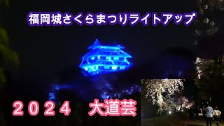 福岡城さくら祭りライトアップＰⅡ　さくら大道芸 Sakura Festival at Fukuoka Castle