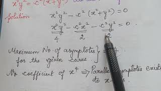 parallel asympototes||problem 2|| asympototes lecture 3|| differential calculus