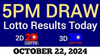 Lotto Result Today 5pm Draw October 22 2024 Swertres Ez2 PCSO Live Result