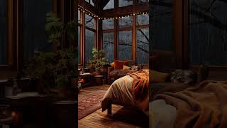 Sleep Instantly Within 3 Minutes with Heavy Rain on Ancient House in Foggy Forest at Night