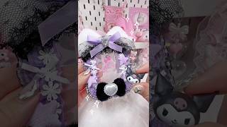 クロミちゃんカラーレースデコ💜🖤可愛くできた(＞＜)♡ #梱包 #sanrio #asmr #packing#レースデコ