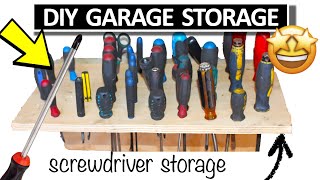 Car Garage Tool Storage Organisation Ideas - Screwdriver Holder