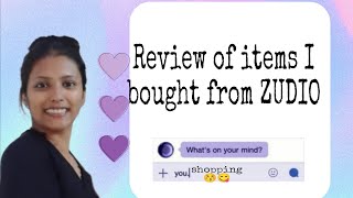 REVIEW OF ITEMS I BOUGHT FROM ZUDIO