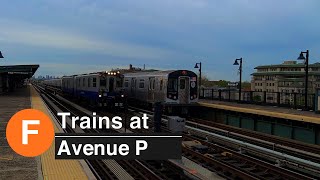 F Train Railfanning at Avenue P (with a TGC4!)