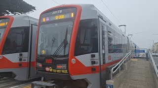 (New Interlining!) SF Muni: Siemens LRV4 #2017 on M/L Ocean View/Taraval