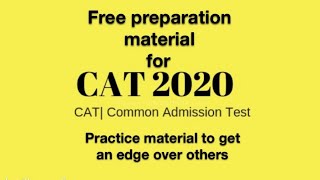 Free CAT preparation material | practice questions | CAT 2021 preparation | iim cat help |