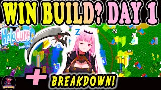 HOLOCURE: WIN BUILD DAY 1? (BASE GAME) Very tough bullet hell!