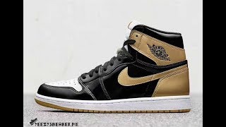 NIKE AIR JORDAN 1 TOP 3 GOLD AND BLACK  Review