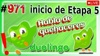 🟢APRENDIENDO INGLES con DUOLINGO - Etapa 5 - Sección 4 👉 UNIDAD: Habla de quehaceres - DIA 971 🟢