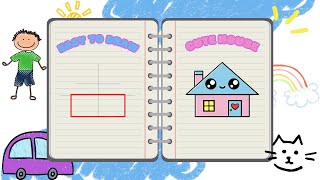 [Draw with me] How to draw a cute house