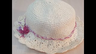 kağıt ip örgü şapka yapımı  1) crochet summer  hat  hasır şapka modeli #hatmodel crochet #şapkamodel