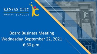 School Board Regular Business Meeting - Wednesday, September 22, 2021