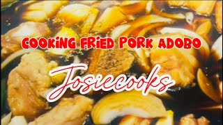 Cooking Fried Pork Adobo @josiecooks