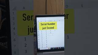 Serial number enter in Excel  | automatic serial number in excel #serialnumber #exceltips