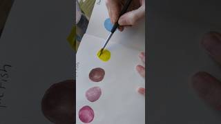 swatching handmade watercolor paints from #31purplefish #watercolor