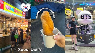 Night Market Vibes in Seoul: Must-Try Twisted Doughnut , Shopping at Myeongdeong🇰🇷