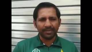 Sarfraz Ahmad message for Pakistan Cricket Team fans - ICC Cricket world Cup 2019