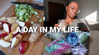 DAY IN MY LIFE | how I juice, small haul + a work day