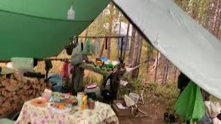 Лагерек на Пяозере. Karelian Rangers field camp