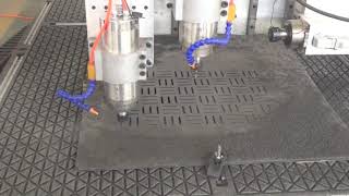 2 vetical spindle 1 side driiling spindle  rotary cnc