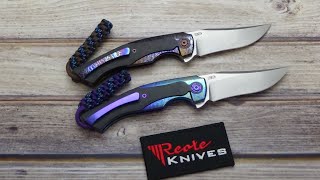 Reate Coyote Custom Buffed and storm anodized by Jeff Perkins of JD Cutlery.