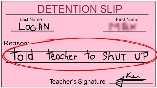 Funniest Detention Slips