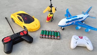 Radio Control Airbus A380 and Remote Control Racing Car Unboxing & helicopter, aeroplane, plane