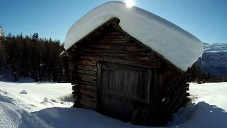 Winter hike at the Armentara meadows - Alta Badia