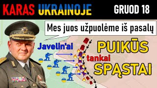 Gru 18: Puiku! Per Miško Pasalą SUNAIKINAMAS DIDŽIULIS RUSŲ KONVOJUS | Karas Ukrainoje Apžvalga