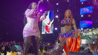 Carol Nantogo and Sheebah Karungi perform Silwana at ‘Neyanziza’ concert