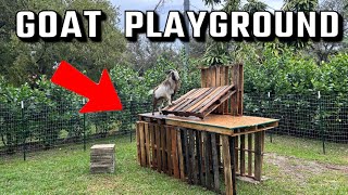 BUILDING My PET GOAT a PLAYGROUND!!