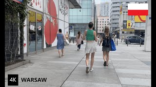 Walking in Old Town Warsaw, Poland. 4K City Walk