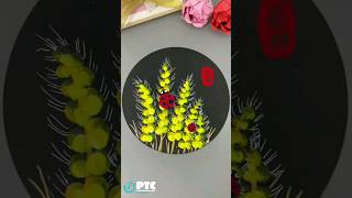 Beautiful Finger Painting || Origami Finger Print Painting 🖼 #trending #viral #shorts