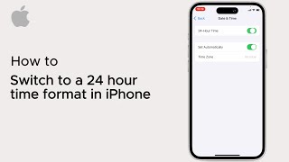 How to switch to a 24 hour time format in iPhone ( iOS ) 2025