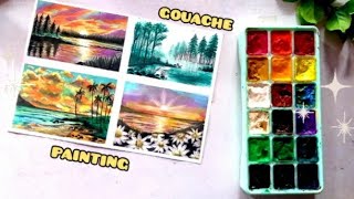 🎨 Painting Gouache Landscapes 🖌 Himi Gouache