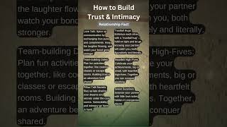 How to build trust and intimacy #trust #shorts #lovelanguage #relationship