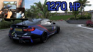 Driving BMW M4 2014 coupe with logitechg29 | Forza horizon 5