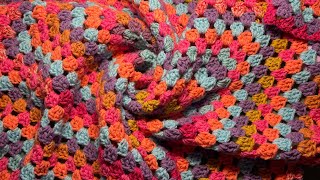 Crochet and Chat | Crochet More on the Granny Rectangle Blanket | Crochet With Me