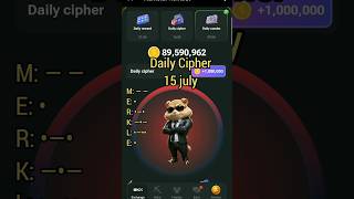 Hamster Kombat Daily Cipher | 15 july today | #hamsterkombat