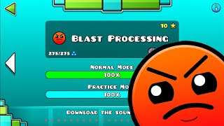 завершение процесса прохождения Blast processinga! geometry dash