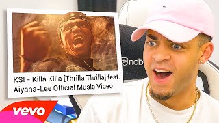 REACTING to KSI - Killa Killa [Thrilla Thrilla] feat. Aiyana-Lee (Official Music Video)