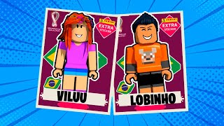 VIRAMOS FIGURINHAS do ÁLBUM DA COPA DO MUNDO no ROBLOX!! (COPA 2022) ‹ LOBINHO ›