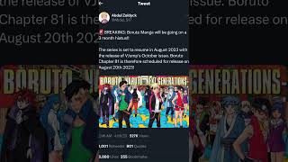 BORUTO MANGA HIATUS CONFIRMED! #boruto #naruto