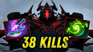 OMG 1000GPM Shadow Fiend 38Kills Arcane Blink + Refresher One Shot Builds Dota 2