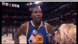 GAME 3 - KEVIN DURANT POST GAME ---- JUNE 7 2017