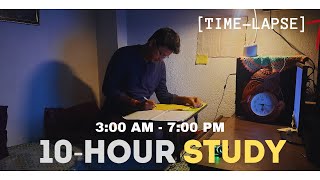 10-hour study [TIMELAPSE] | with music | pomodoro