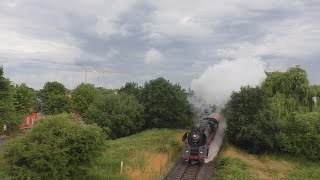 Westfalendampf  von Goch nach Koblenz mit 01 519 Auf der Niederrheinstrecke 24.06.2022 (HD)