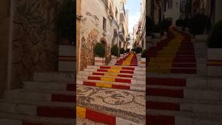 Panoramic view of Calpe and its streets.